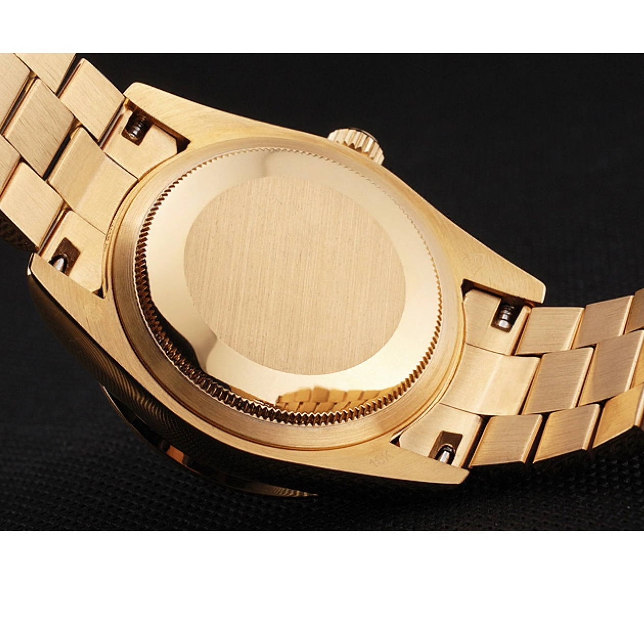 MiroTime 0811 Swiss Rolex Day Date Diamond Pave Dial And Bezel Gold Case And Bracelet